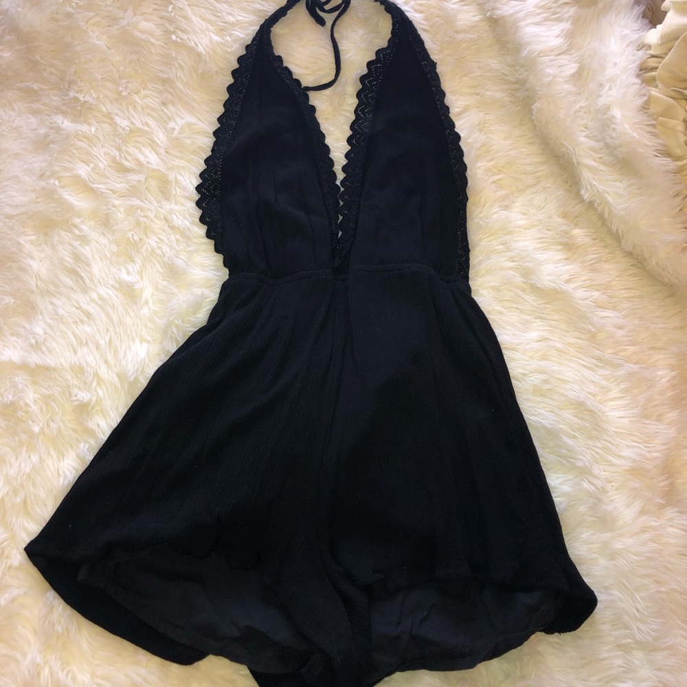 Kendall & Kylie black backless romper